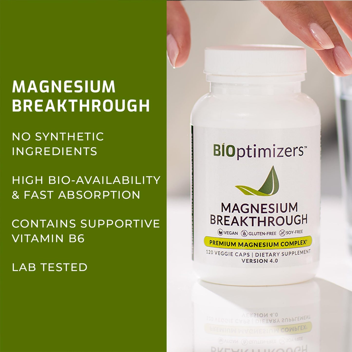 Magnesium Breakthrough Supplement 4.0 - Has 7 Forms of Magnesium: Glycinate, Malate, Citrate, and More - Natural Sleep and Brain Supplement - 60 Capsules